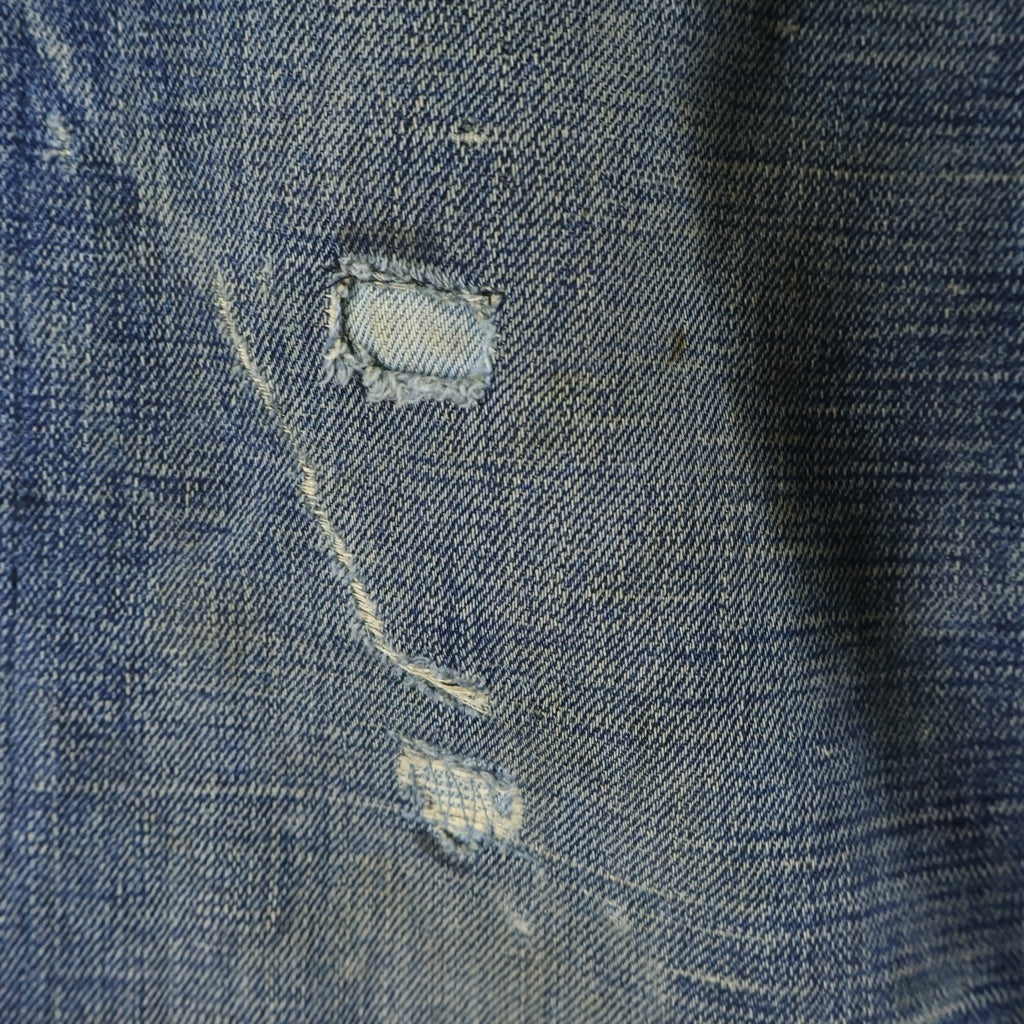 RRL(ダブルアールエル) Lot091 Colorado Buckle Back Japan Woven Selvedge Denim コロラドバックルバック ジャパンウーブンセルビッジデニム ダメージ加工ストレートワークデニムパンツ インディゴ