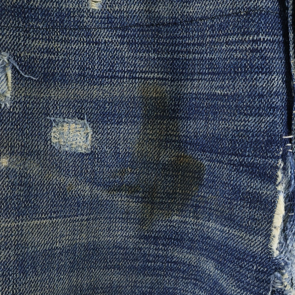 RRL(ダブルアールエル) Lot091 Colorado Buckle Back Japan Woven Selvedge Denim コロラドバックルバック ジャパンウーブンセルビッジデニム ダメージ加工ストレートワークデニムパンツ インディゴ