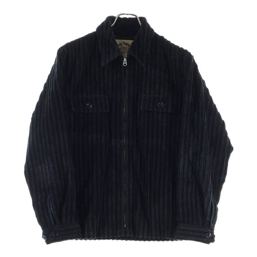 CALEE(キャリー) 23AW Jumbo Corduroy Zip Shirt Jacket ジャンボコーデュロイジップシャツジャケット ジップアップシャツジャケット ブラック