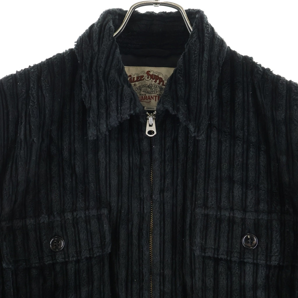 CALEE(キャリー) 23AW Jumbo Corduroy Zip Shirt Jacket ジャンボコーデュロイジップシャツジャケット ジップアップシャツジャケット ブラック