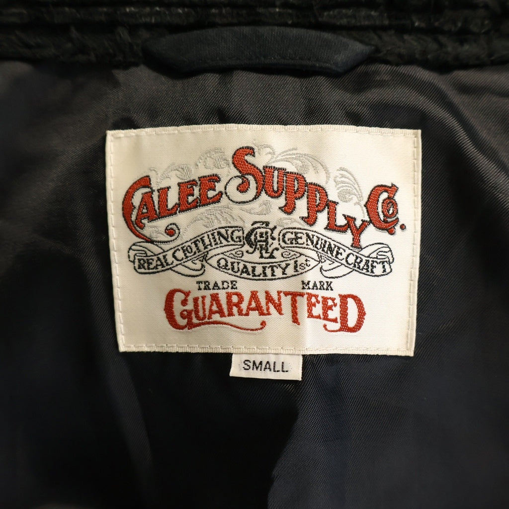 CALEE(キャリー) 23AW Jumbo Corduroy Zip Shirt Jacket ジャンボコーデュロイジップシャツジャケット ジップアップシャツジャケット ブラック