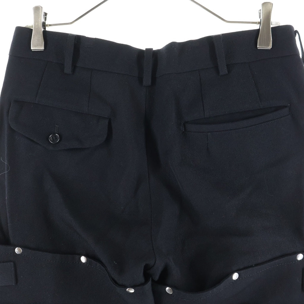 COMME des GARCONS HOMME PLUS(コムデギャルソンオムプリュス) 16AW 平和の鎧期 甲冑カシメロングパンツ PR-P063 ブラック