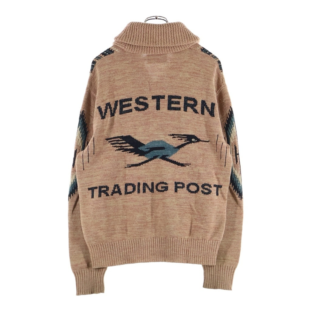RRL(ダブルアールエル) Roadrunner Cardigan ロードランナーカーディガン ジャコード編みショールカラーカーディガン ピンク MNRRSWE16820097