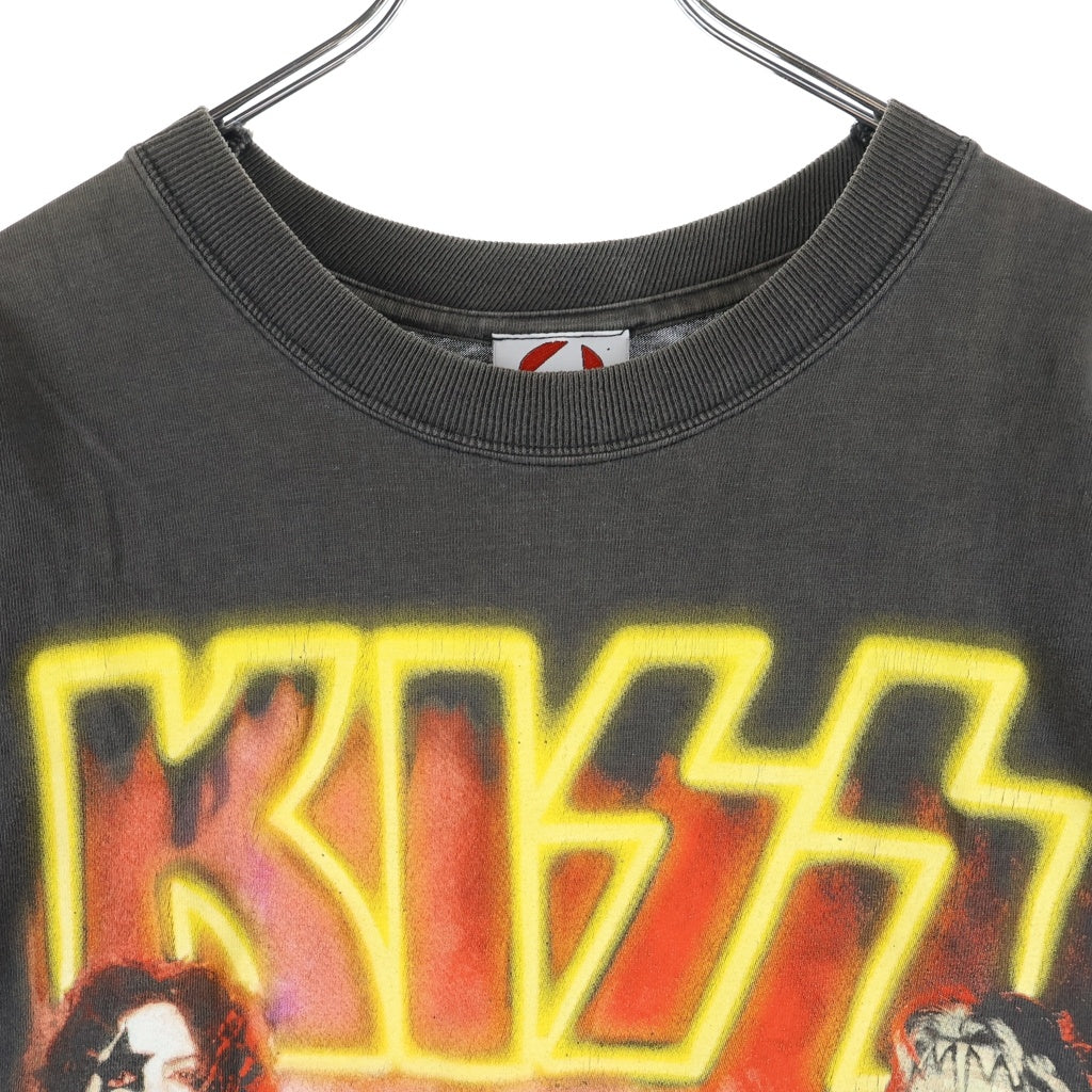VINTAGE(ヴィンテージ) 90S VINTAGE KISS NO SUBSTITUTES TEE ヴィンテージ キス グラフィックプリント クルーネック半袖Tシャツ カットソー ブラック
