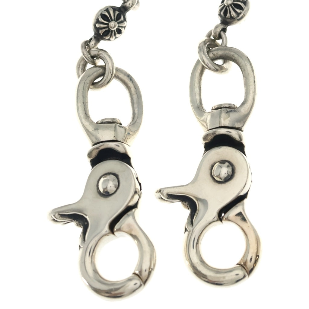 CHROME HEARTS(クロムハーツ) #1 CRS BALL XLONG-T 2CLIP #1クロスボール エクストラロング 2クリップウォレットチェーン シルバー