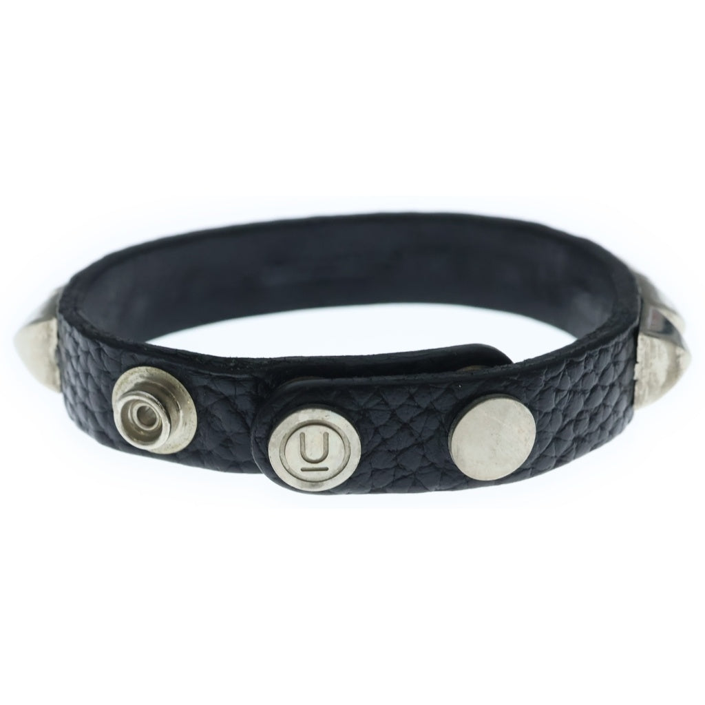 UNDERCOVER(アンダーカバー) PYLAMID STUDS LEATHER BRACELET ピラミッドスタッズ レザーブレスレット ブラック