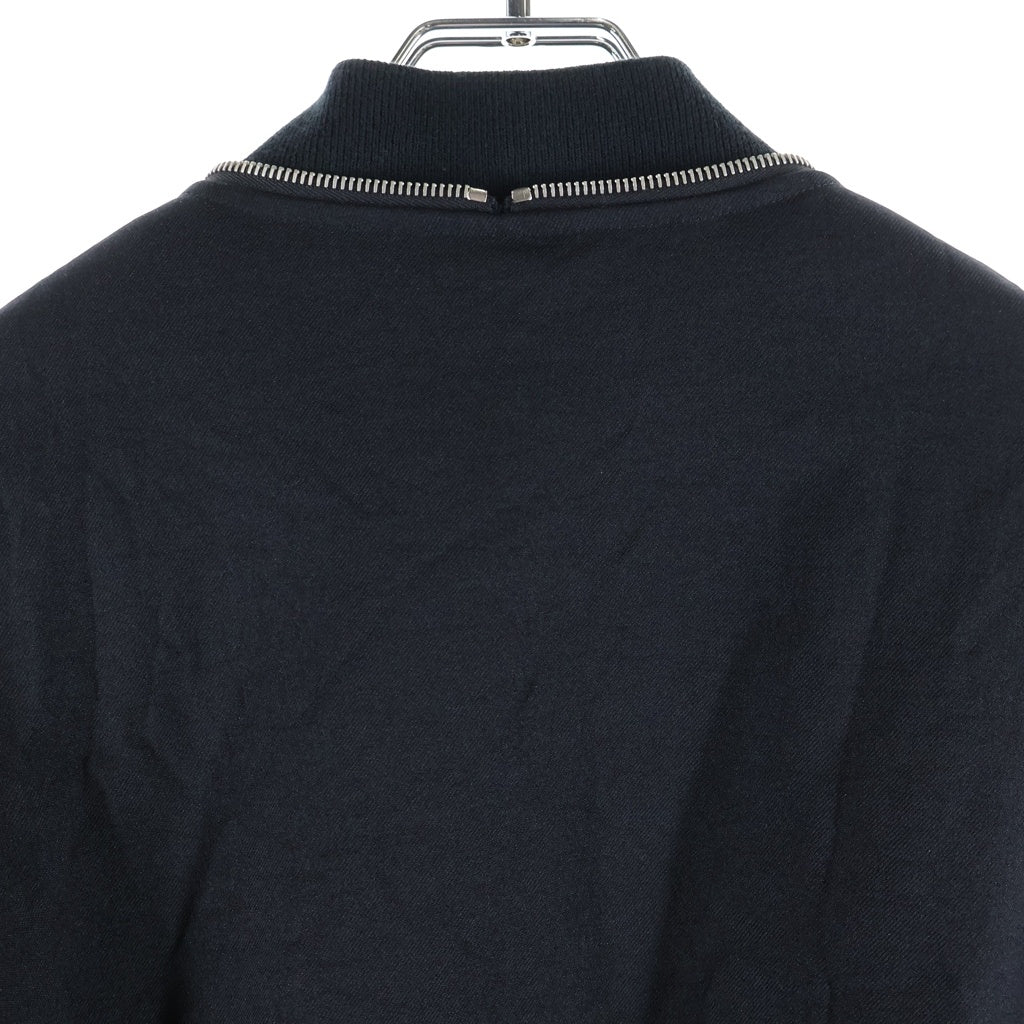 JIL SANDER(ジルサンダー) 21AW RIBBED-TRIM ZIP-DETAIL BOMBER JACKET リブドトリム ジップディテール ボンバージャケット ブラック JSMT420501MT44270012