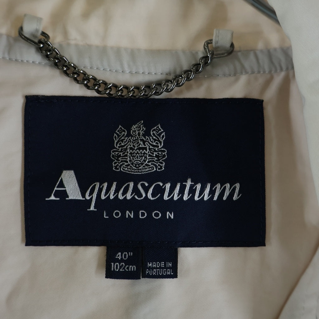 Aquascutum(アクアスキュータム) ダブルブレスト ショートトレンチコート ホワイト BL737T-LRCM
