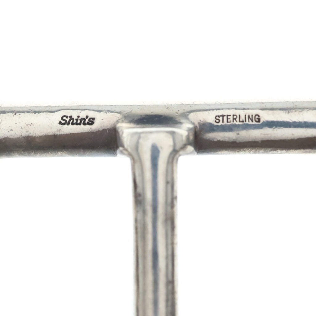 NO BRAND(ノーブランド) Shin's Sculpture(シンズスカルプチャー)ロングシリンダーフレーム バックル シルバー