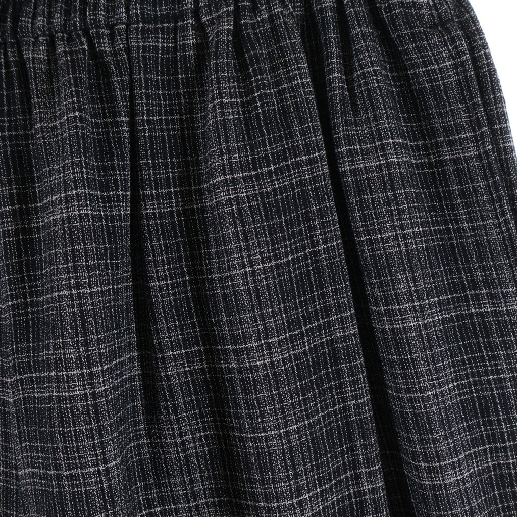 Graphpaper(グラフペーパー) 26AW Extra Fine Wool Lawn Sleeping Easy Pants ウール チェック柄 イージーパンツ ブラック GM263-04332