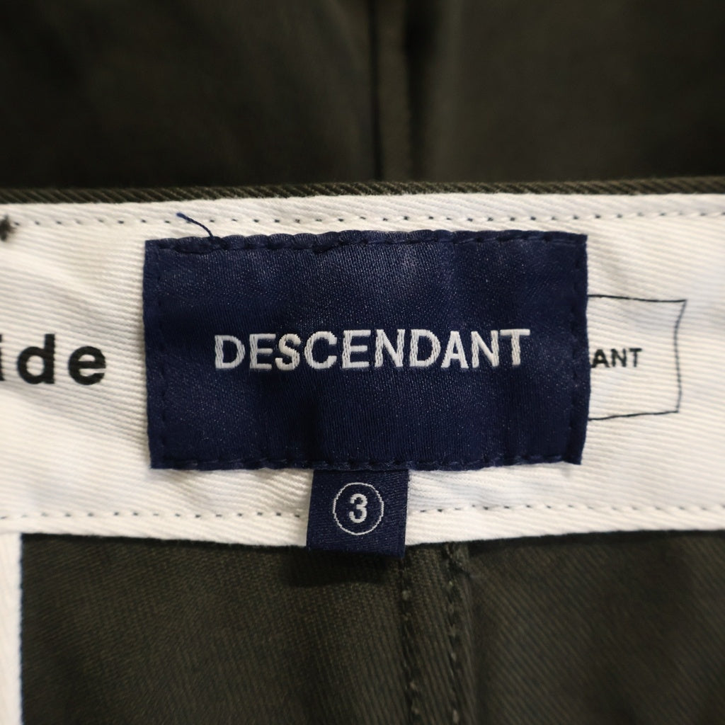DESCENDANT(ディセンダント) SF WIDE TWILL TROUSERS ワイド ツータック パンツ ダークグレー