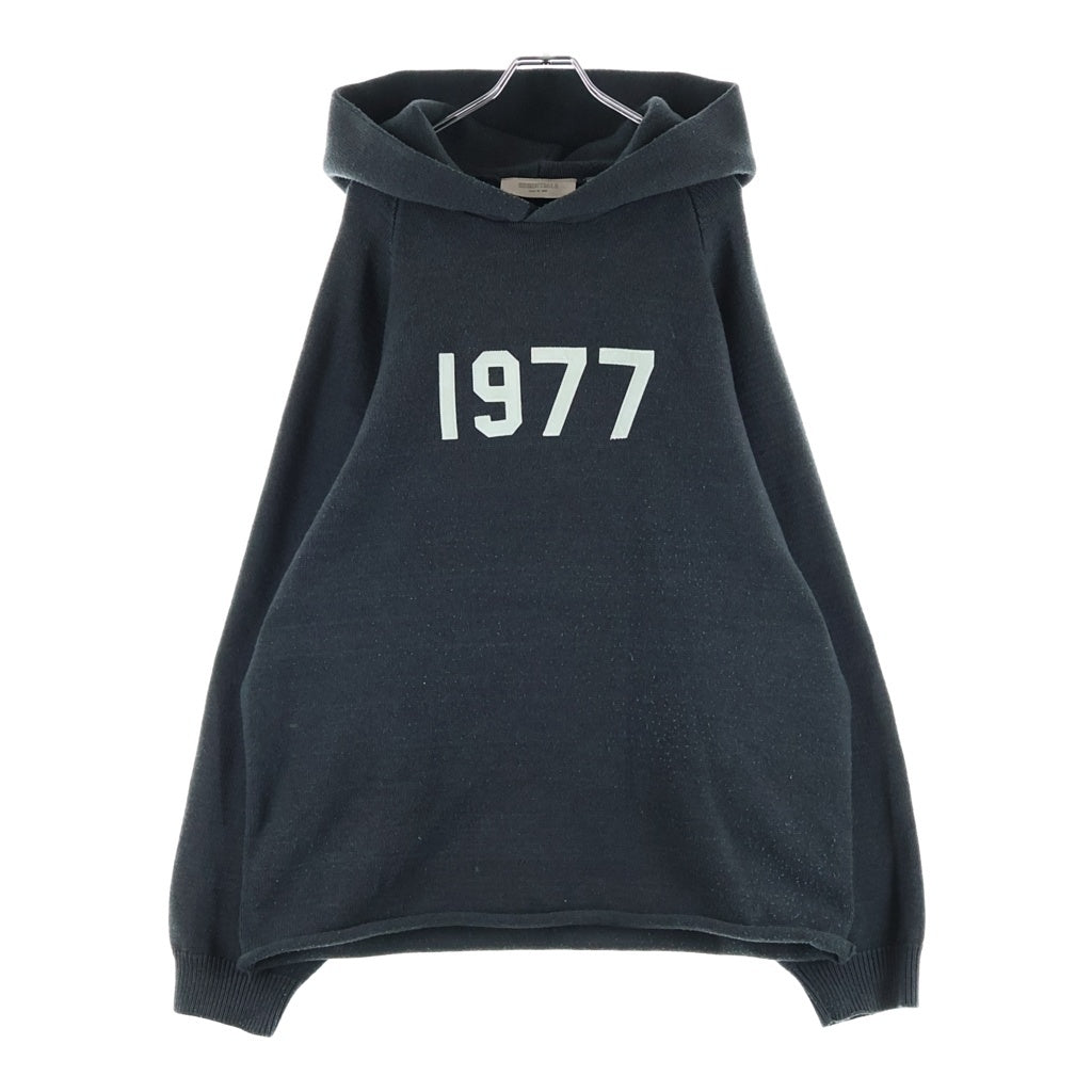 FEAR OF GOD ESSENTIALS(フィアオブゴッド エッセンシャルズ) 1977 フロントロゴ プルオーバーパーカー フーディー ブラック
