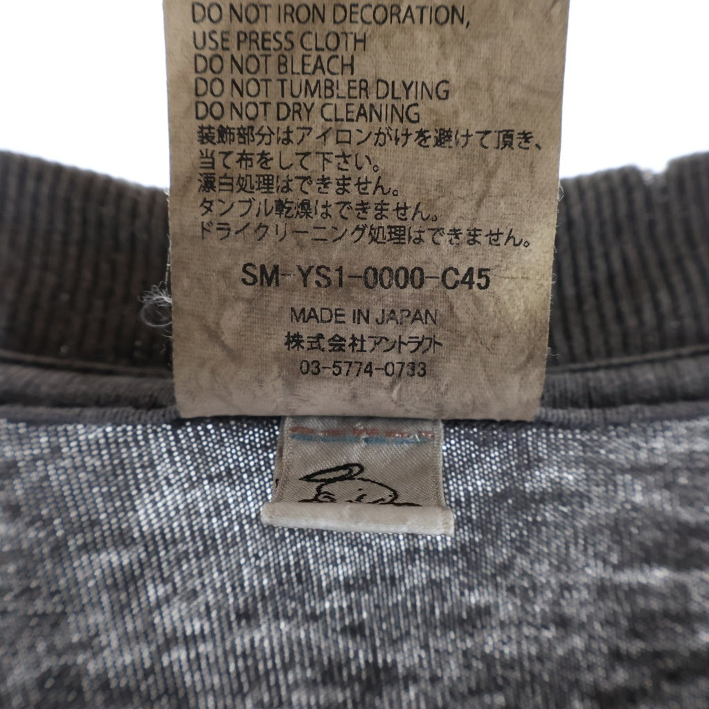 SAINT MICHAEL(セントマイケル) 24AW X DENIM SS TEE ST TEARS 半袖Tシャツ カットソー ブラック SM-YS1-0000-C45