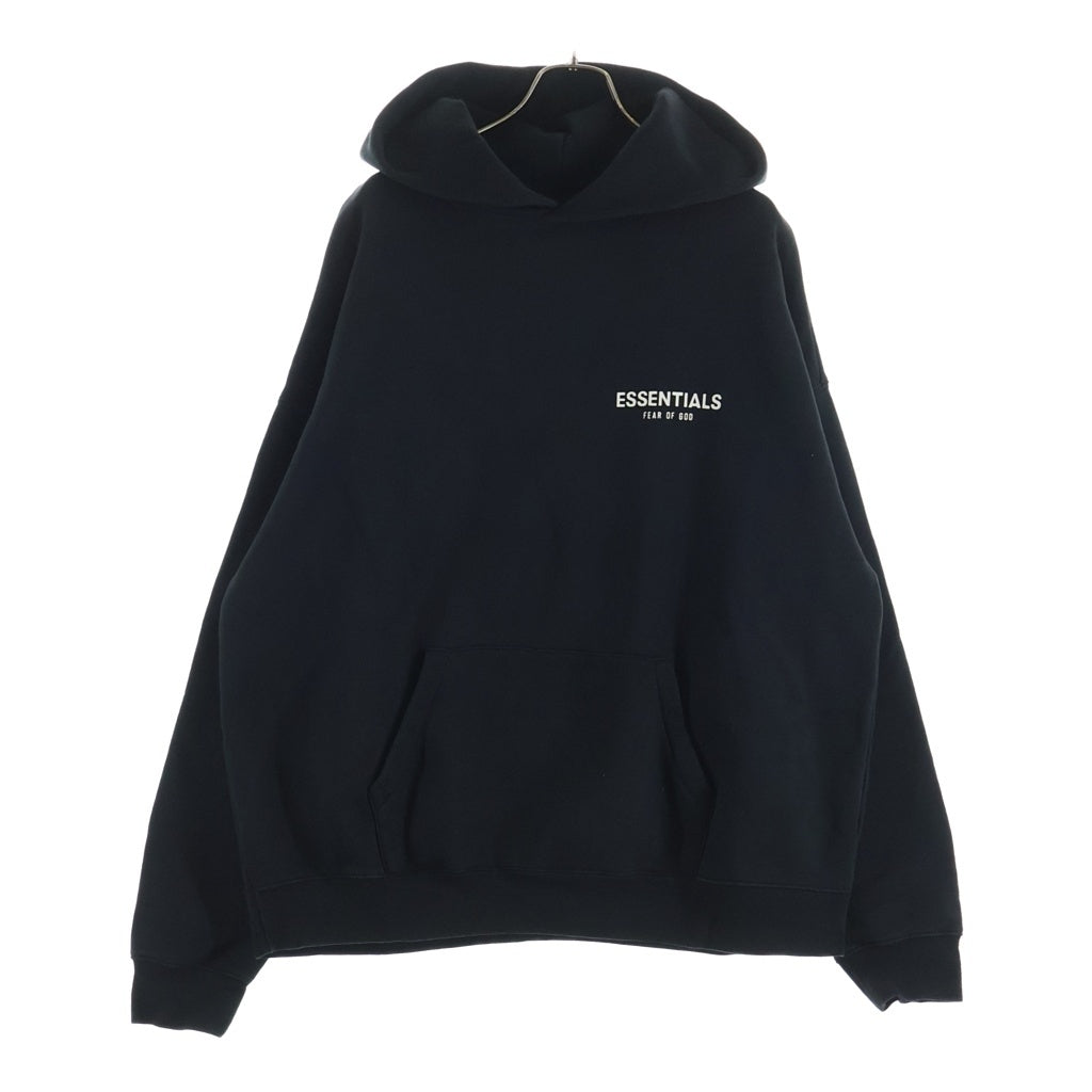FEAR OF GOD ESSENTIALS(フィアオブゴッド エッセンシャルズ) BACK PRINT PULL OVER HOODIE バックプリントプルオーバーフーディー スウェットパーカー ブラック