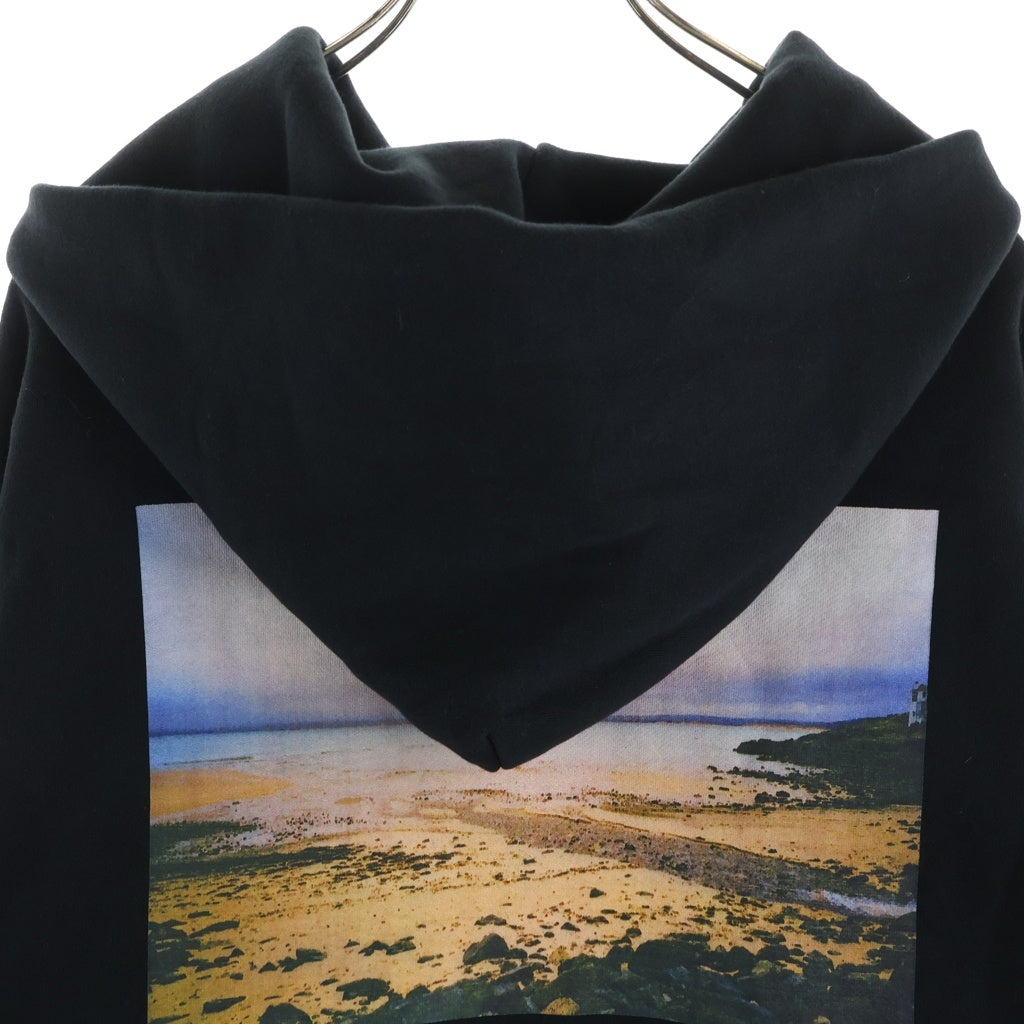 FEAR OF GOD ESSENTIALS(フィアオブゴッド エッセンシャルズ) BACK PRINT PULL OVER HOODIE バックプリントプルオーバーフーディー スウェットパーカー ブラック