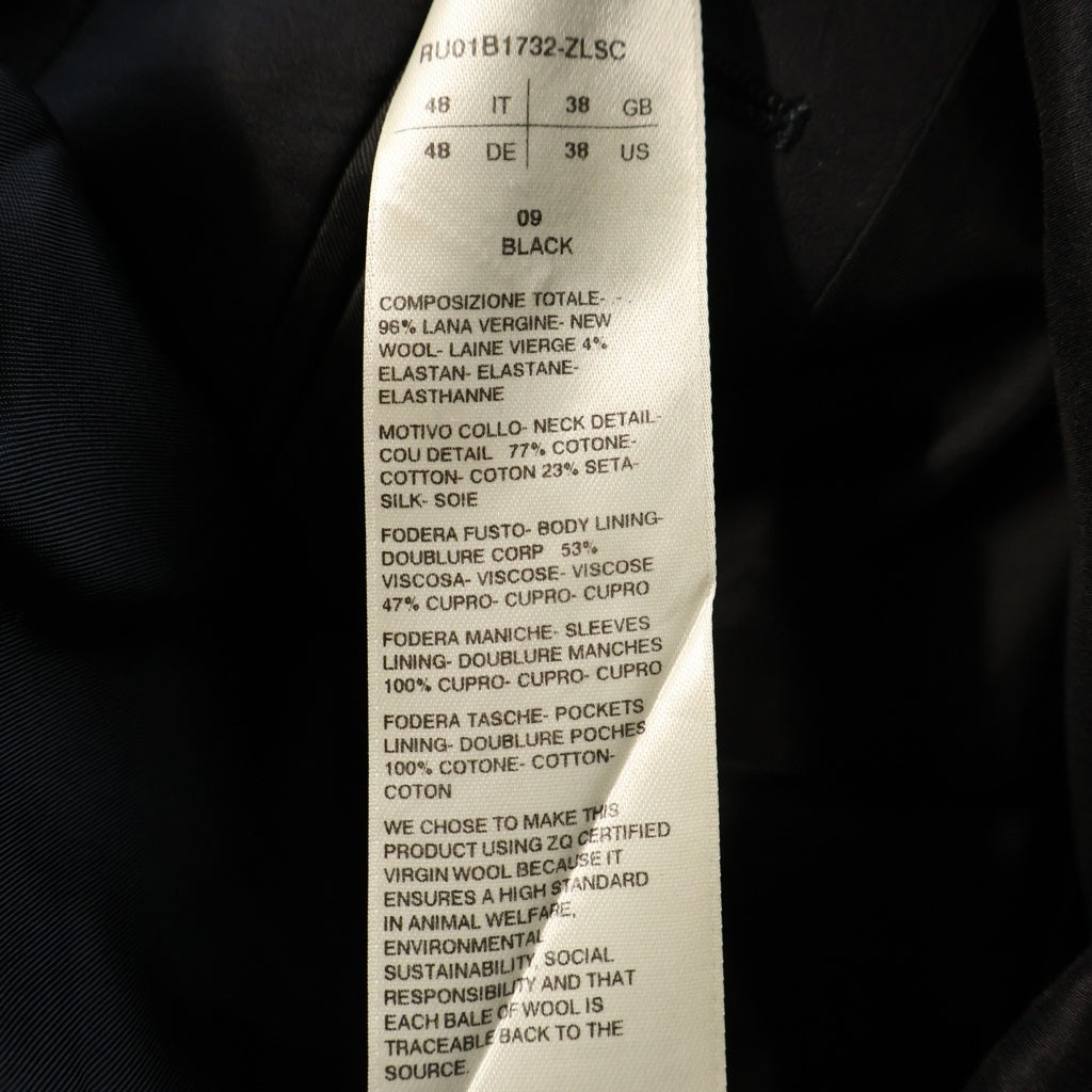 Rick Owens(リックオウエンス) 22SS FOGACHINE Walrus Tux フォガシーン期 ウォーラスタキシード 1Bテーラードジャケット ブラック RU01B1732-ZLSC