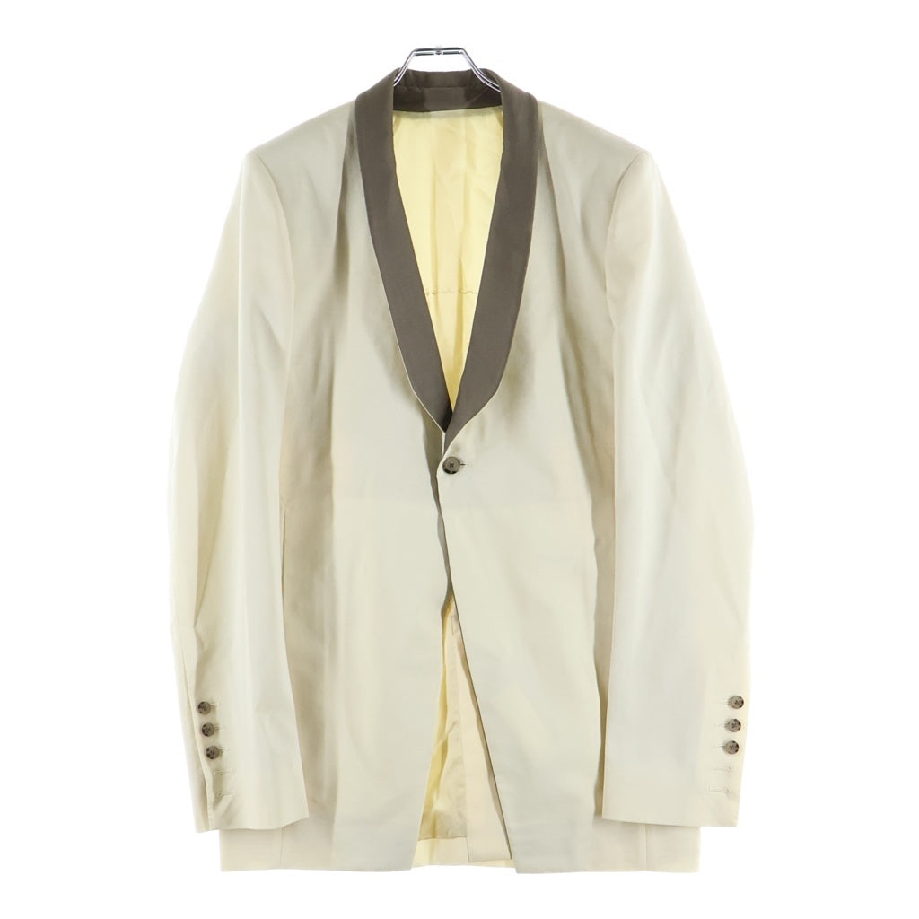 Rick Owens(リックオウエンス) 22SS FOGACHINE Walrus Tux フォガシーン期 ウォーラスタキシード 1Bテーラードジャケット アイボリー RU01B1732-ZLSC