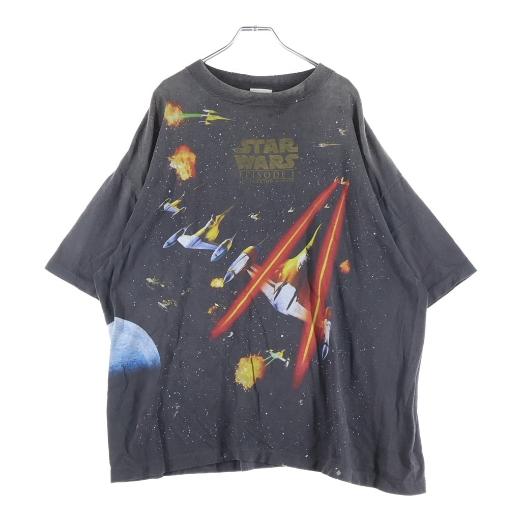 SAINT MICHAEL(セントマイケル) 25SS ×STAR WARS スターウォーズ ヴィンテージ加工 半袖Tシャツ カットソー ブラック SM-HR8-0000-C62