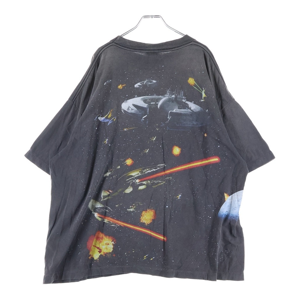 SAINT MICHAEL(セントマイケル) 25SS ×STAR WARS スターウォーズ ヴィンテージ加工 半袖Tシャツ カットソー ブラック SM-HR8-0000-C62