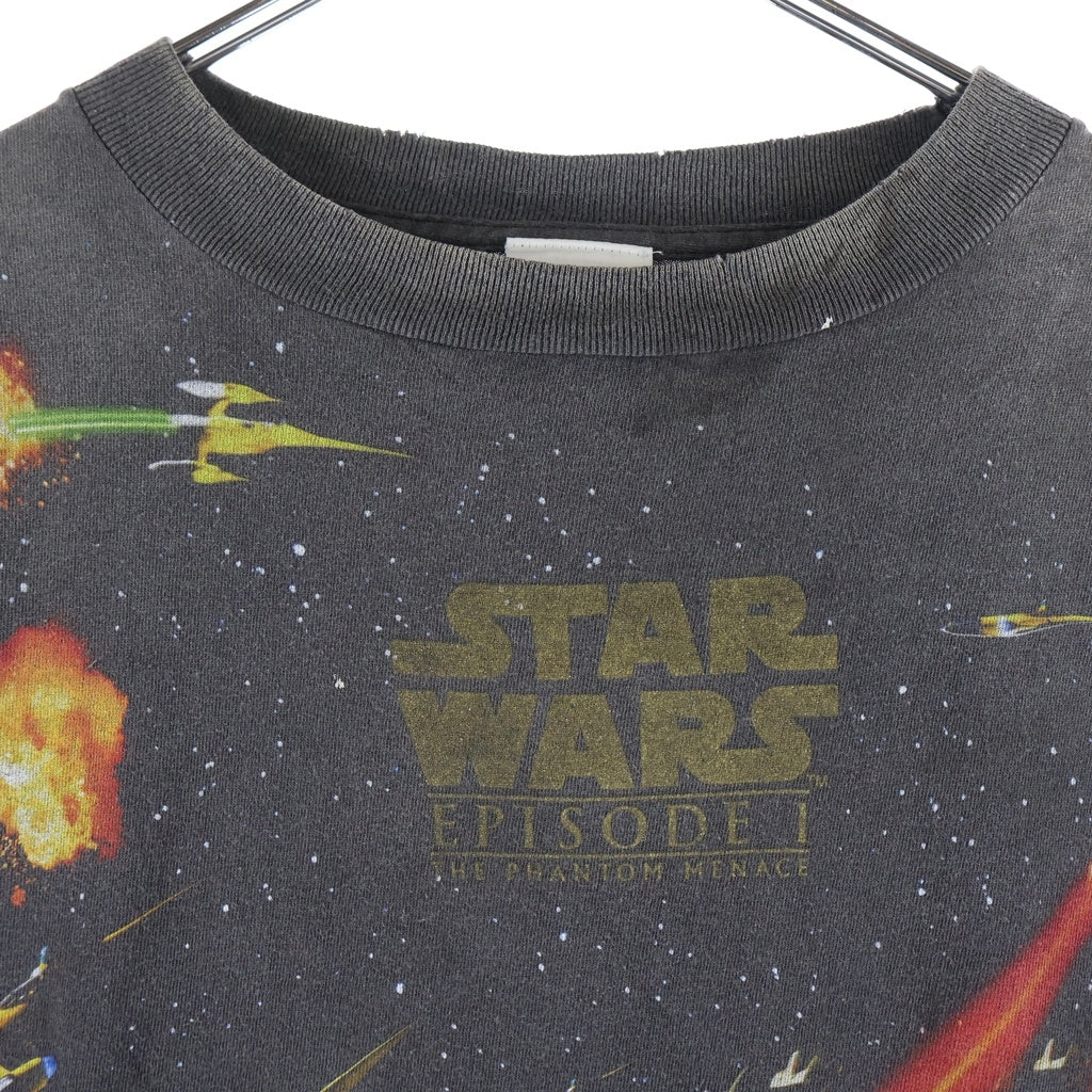 SAINT MICHAEL(セントマイケル) 25SS ×STAR WARS スターウォーズ ヴィンテージ加工 半袖Tシャツ カットソー ブラック SM-HR8-0000-C62