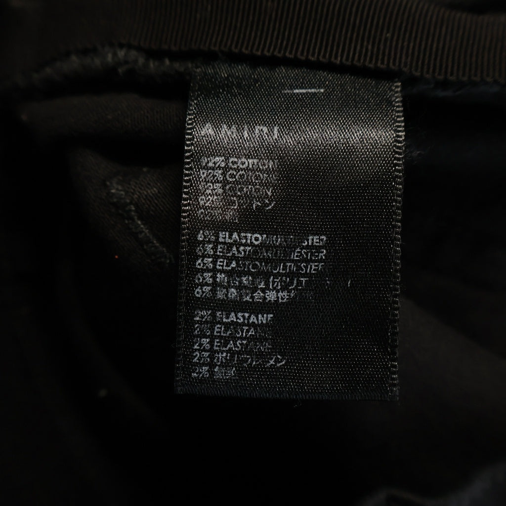 AMIRI(アミリ) MX1 Jean Black OD Crystal エムエックス1 ブラックODクリスタル ラインストーンダメージ加工スタックスキニーデニムパンツ ブラック