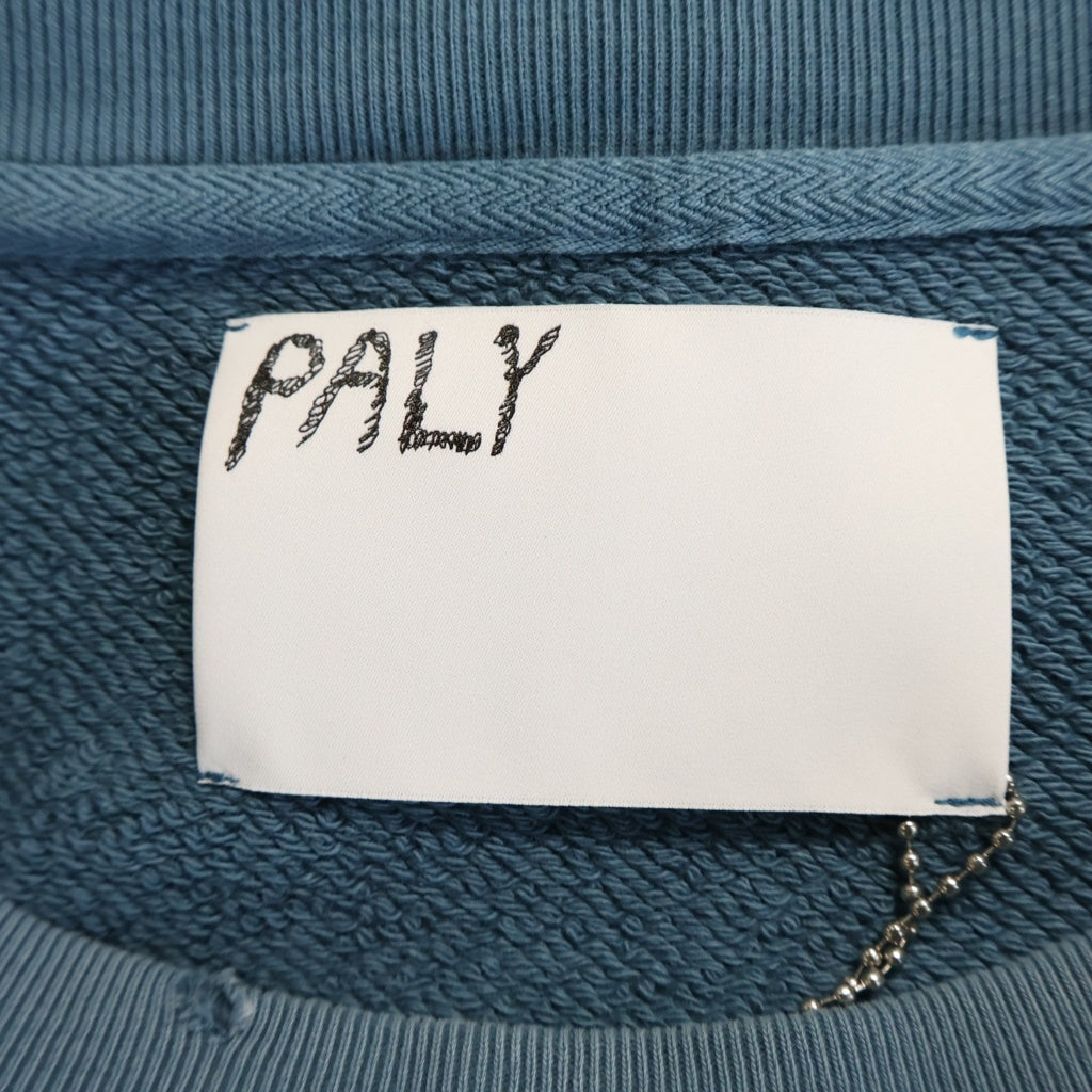 Paly Hollywood(パリーハリウッド) Streetwise Airbrush Crewneck ストリートワイズ エアーブラシクルーネック ロゴプリントクルーネックスウェットトレーナー ブルー