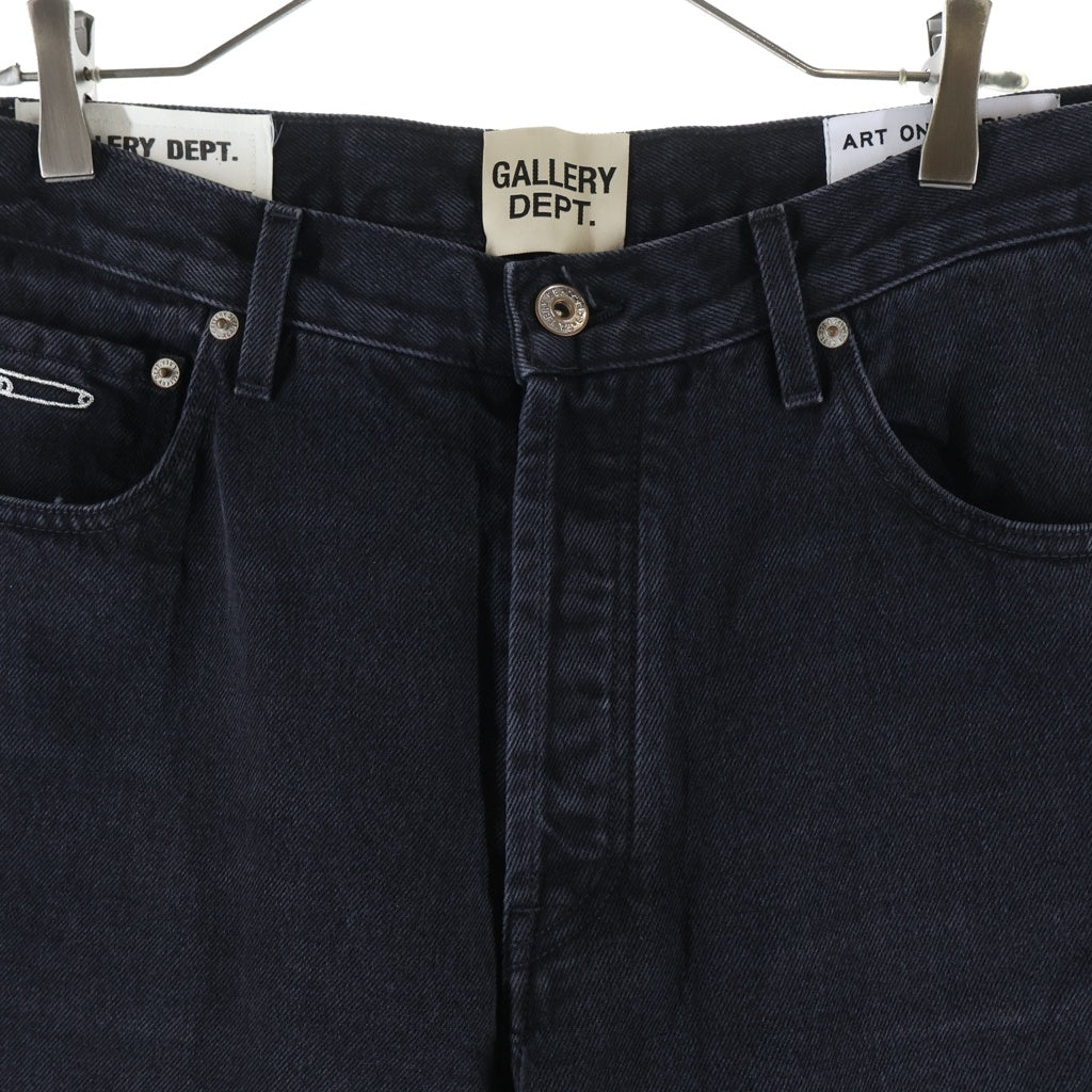 GALLERY DEPT.(ギャラリーデプト) 26SS MELROSE DENIM PANT メルローズデニムパンツ カットオフヘムボタンフライワイドデニムパンツ ブラック