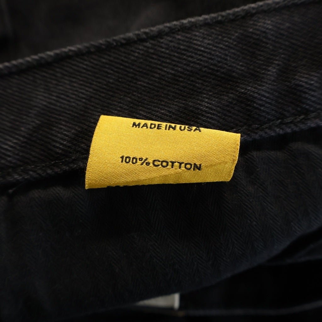 GALLERY DEPT.(ギャラリーデプト) 26SS MELROSE DENIM PANT メルローズデニムパンツ カットオフヘムボタンフライワイドデニムパンツ ブラック