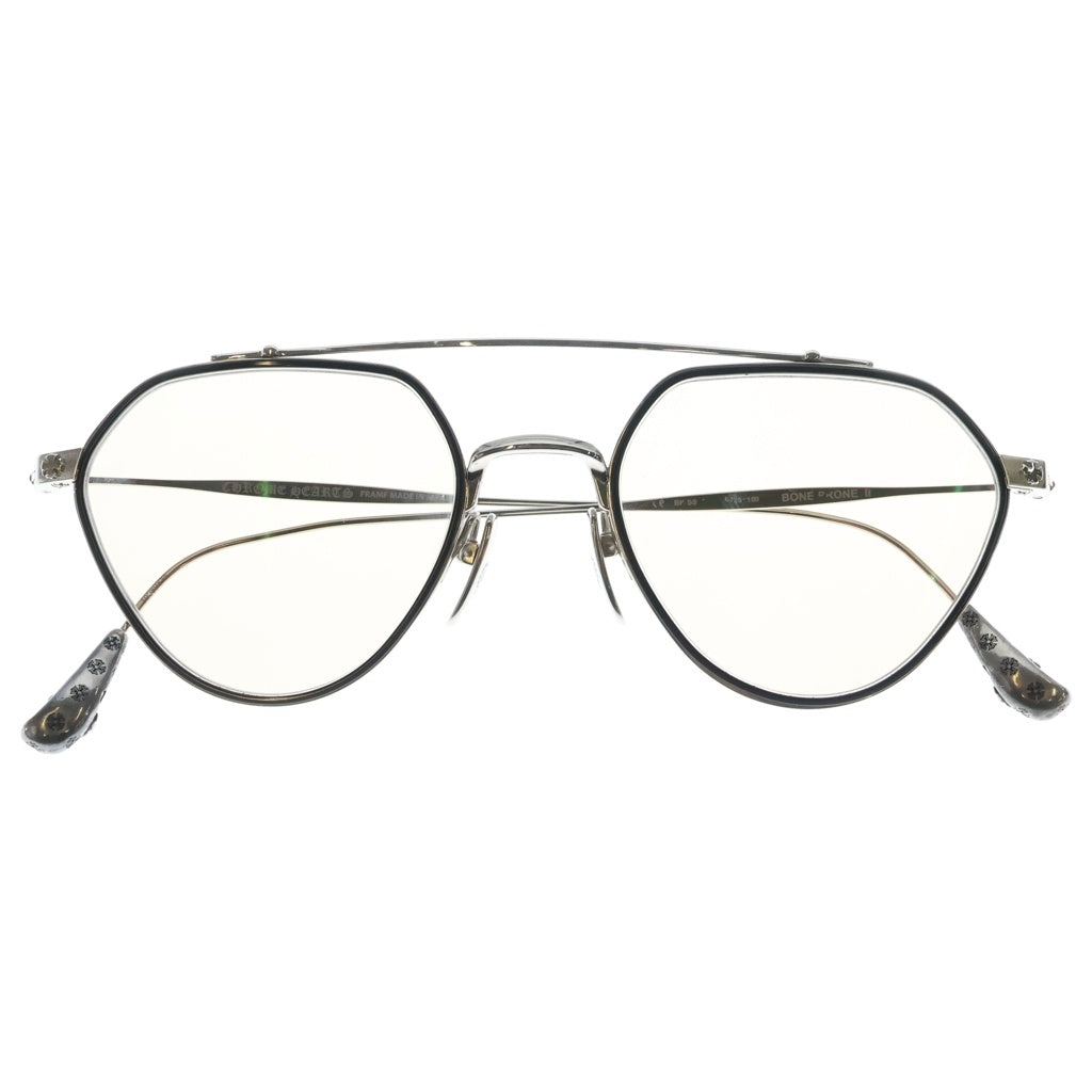 CHROME HEARTS(クロムハーツ) BONE PRONE 2 ウェリントンサングラス 眼鏡 メガネ シルバー