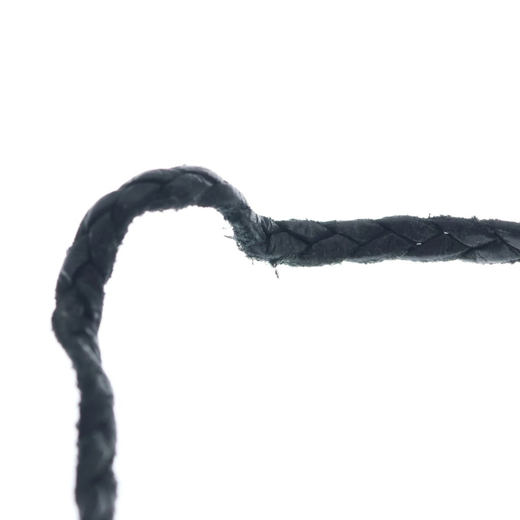 CHROME HEARTS(クロムハーツ) LEATHER BRAID SCROLL ネックレス レザーブレイドネックレス ブラック/シルバー BCA377