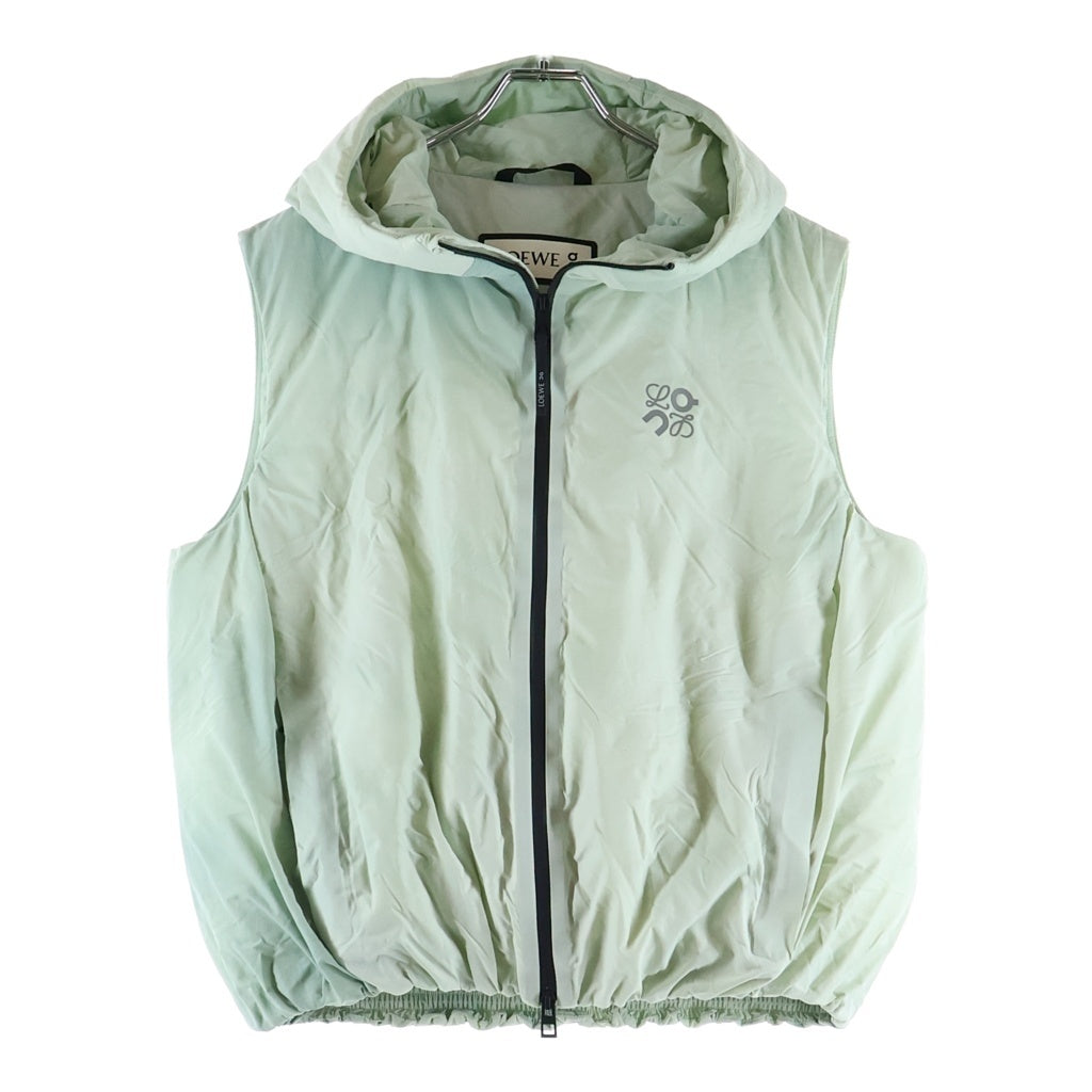 LOEWE(ロエベ) ×ON Puffer Vest ×オン パファーベスト ジップアップナイロンフーデットダウンベスト レディース ライトグリーン 1WE12822919