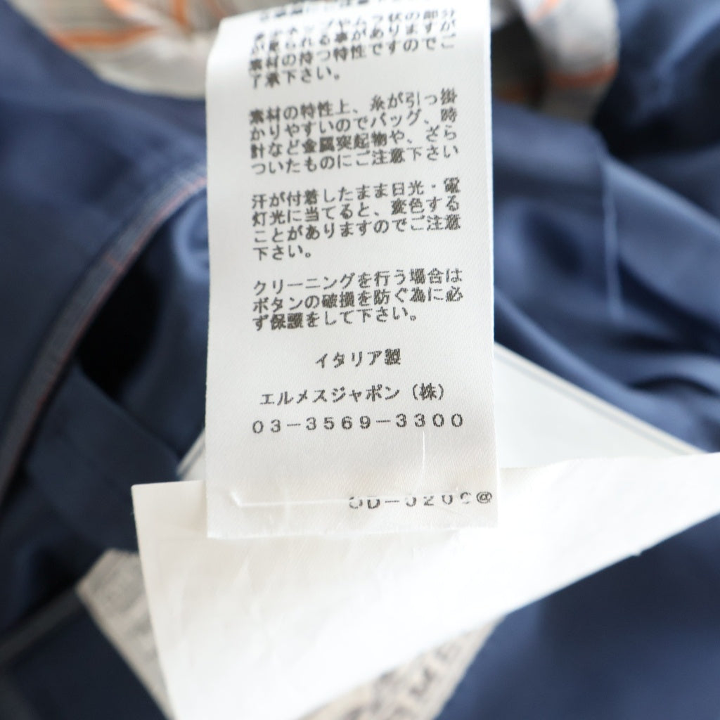 HERMES(エルメス) Check Pattern Set Up Suits チェック総柄セットアップスーツ 2Bシングルテーラードジャケット スラックス G9310/PN382 ライトブルー/ピンク
