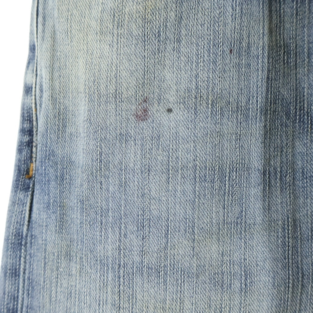 BALENCIAGA(バレンシアガ) 24AW Cut-Up Baggy Jeans Iced/Stained カットアップバギージーンズ アイスド/ステインド ドッキングワイドデニムパンツ インディゴ/ブルー 805094 TRW90