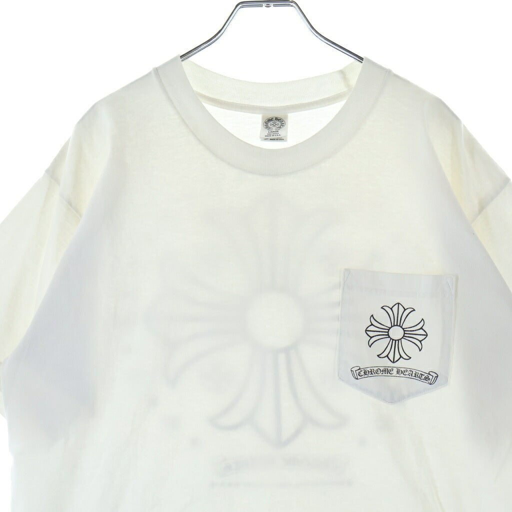 CHROME HEARTS(クロムハーツ) OLD CH PLS S/S T-SHIRTS バックCHプラスプリント 半袖Tシャツカットソー ホワイト