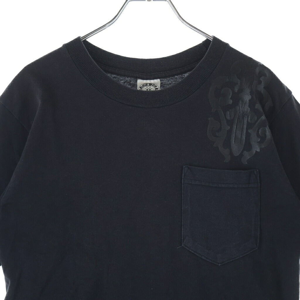 CHROME HEARTS(クロムハーツ) OLD VINE DAGGER CEMETERY CROSS TEE オールド フロントポケット ダガー バックセメタリークロス 半袖Tシャツ カットソー ブラック