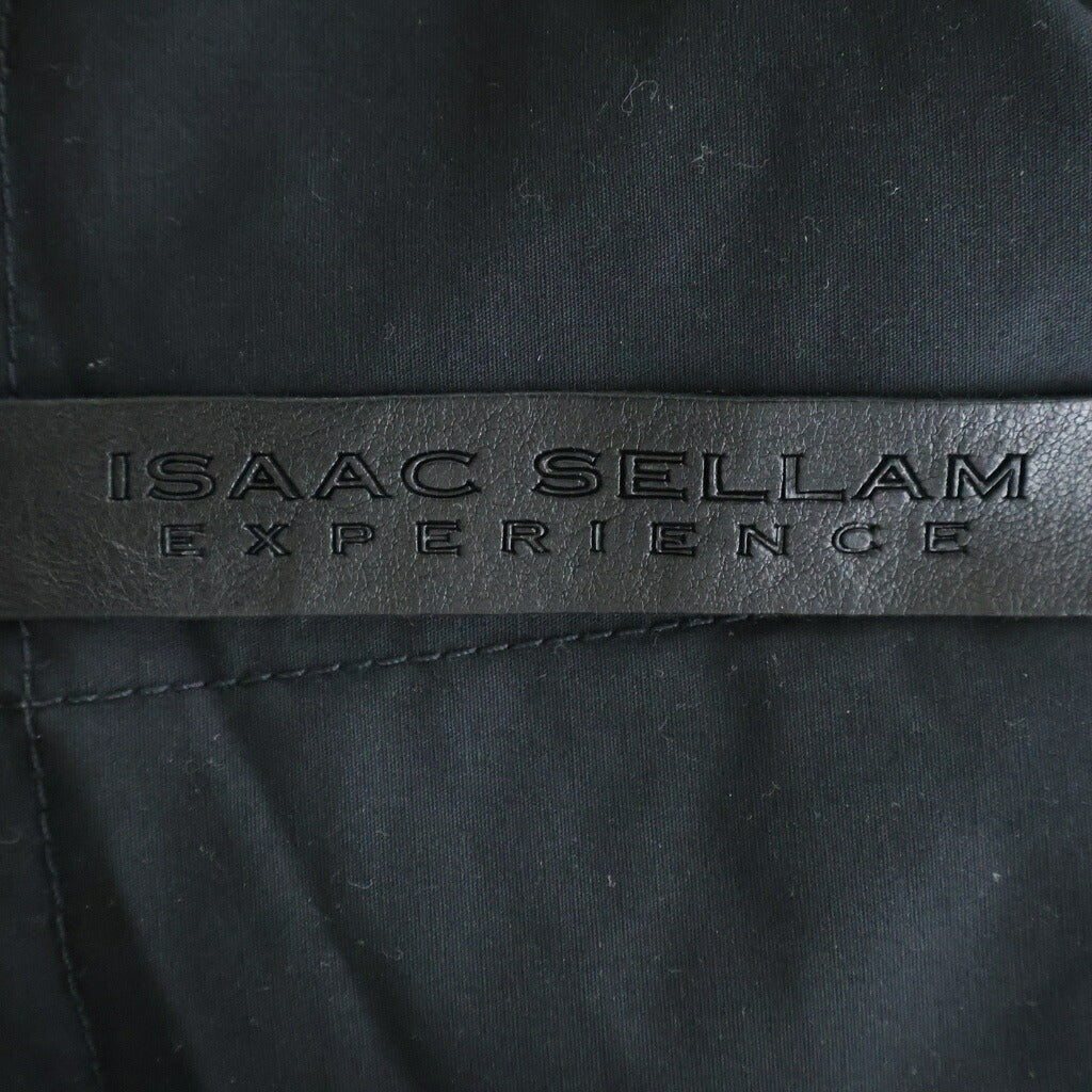ISAAC SELLAM(アイザックセラム) シープレザーアーム フーデッドダウン レザーコート グレー 959547