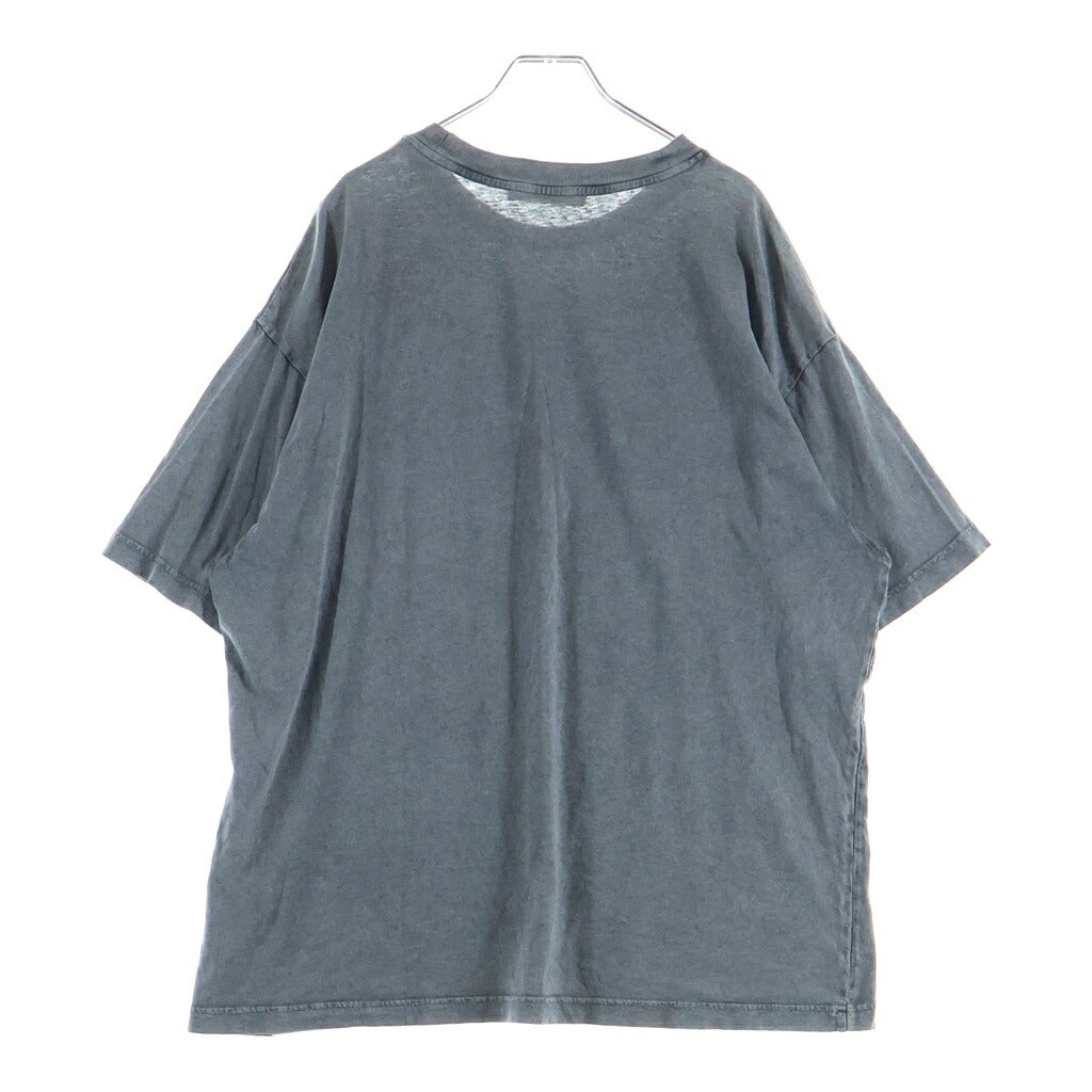 Acne Studios(アクネ ストゥディオズ) 24SS SCULL TEE エイジング加工 フロントスカルプリント クルーネック半袖Tシャツ カットソー グレー FN-UX-TSHI000070