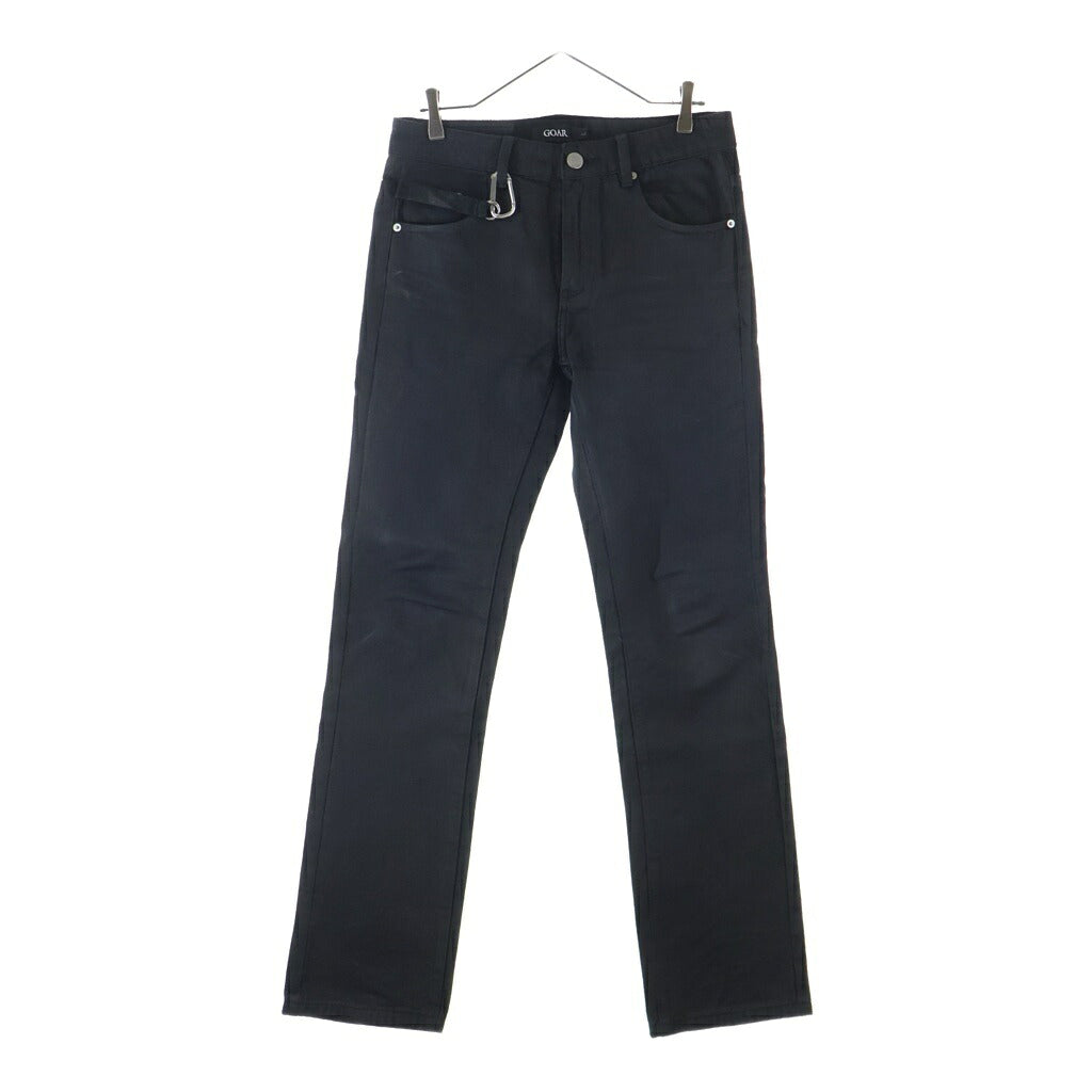 NO BRAND(ノーブランド) GOAR ARCHIVE ゴア アーカイブ Strapped Straight Oil Pants オイルコーティングスリムストレートデニムパンツ ブラック