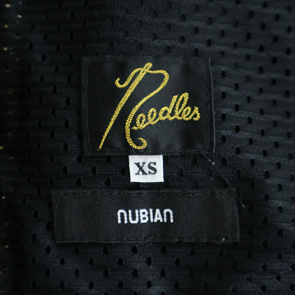 Needles(ニードルス) 24SS ×NUBIAN SIDE LINE CENTERPRESS TRACK PANTS POLY-SMOOTH ×ヌビアン サイドラインセンタープレストラックパンツ ロゴ刺繍ナイロントラックパンツ NS1591 カーキ