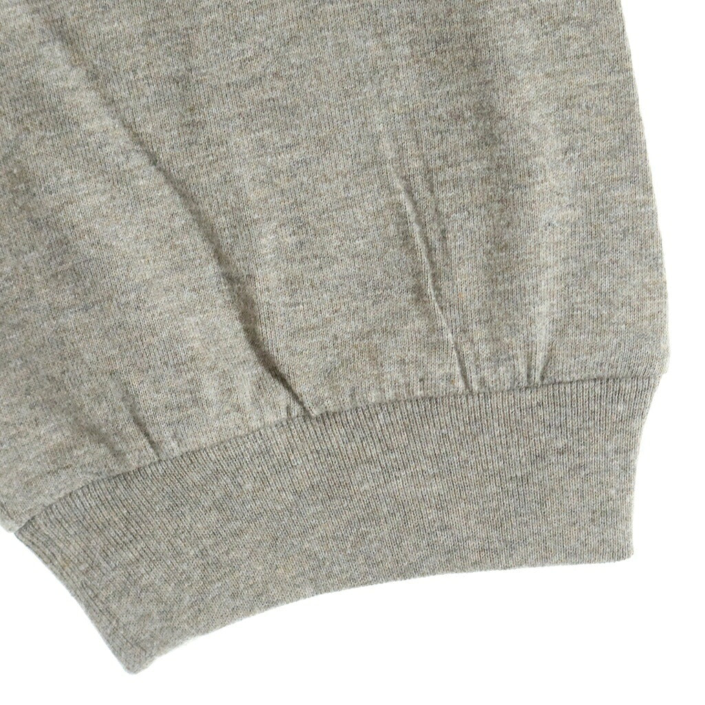 FEAR OF GOD ESSENTIALS(フィアオブゴッド エッセンシャルズ) Rubber Logo Oversized L/S Tee ラバーロゴオーバーサイズドロングスリーブTシャツ モックネック長袖Tシャツ ヘザーグレー