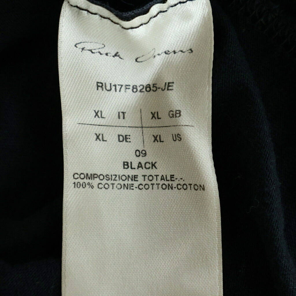 Rick Owens(リックオウエンス) 17AW GLITTER期 半袖Tシャツ カットソー ブラック RU17F8265-JE