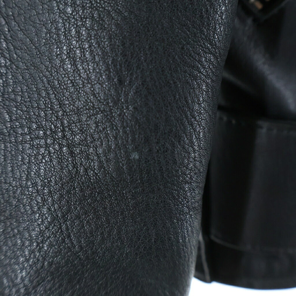 CHROME HEARTS(クロムハーツ) CH CRS LG JJ DEAN バックラージクロス付き JJディーン ダガージップライダースレザージャケット ブラック/シルバー