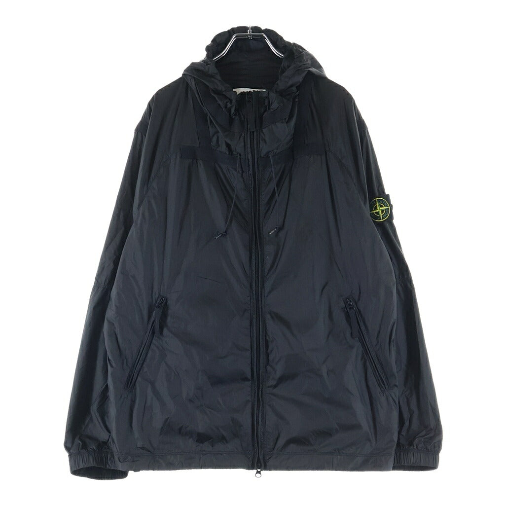STONE ISLAND(ストーンアイランド) CORDURA Ripstop Nylon Hooded Jacket コーデュラナイロンフーデットジャケット アームワッペンジップアップナイロンジャケット K2S15Q100008S0163 ブラック