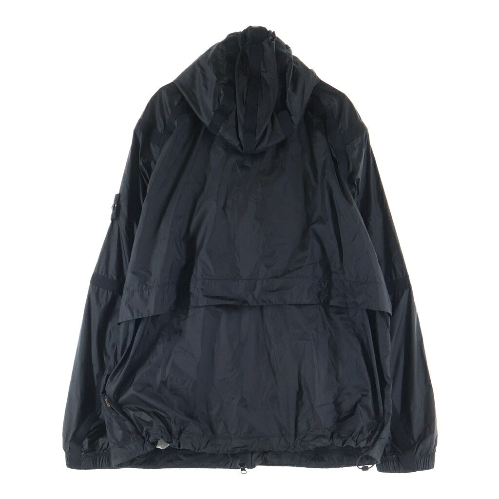 STONE ISLAND(ストーンアイランド) CORDURA Ripstop Nylon Hooded Jacket コーデュラナイロンフーデットジャケット アームワッペンジップアップナイロンジャケット K2S15Q100008S0163 ブラック