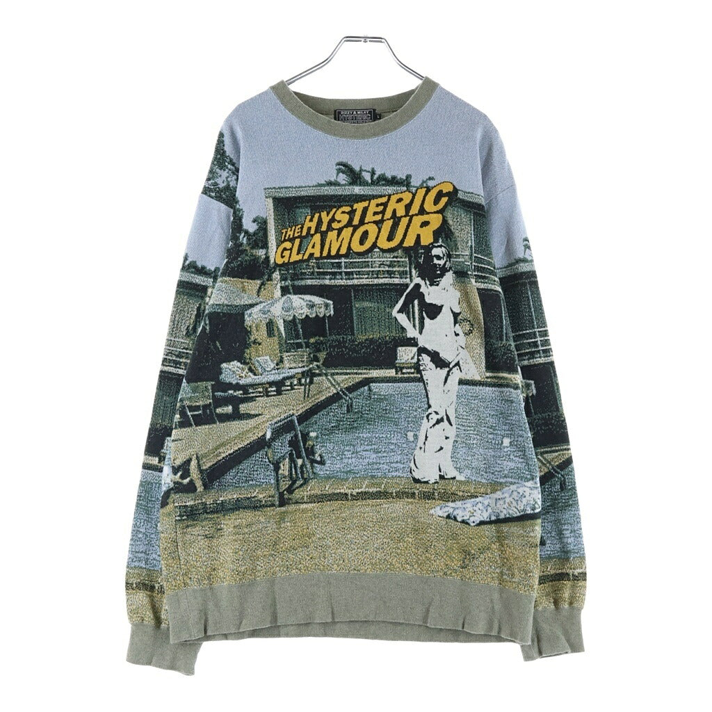HYSTERIC GLAMOUR(ヒステリックグラマー) 25SS POOL SIDE JACQUARD SWEAT SHIRT プールサイド ジャカード スウェットシャツ トレーナー マルチカラー 02251CS01
