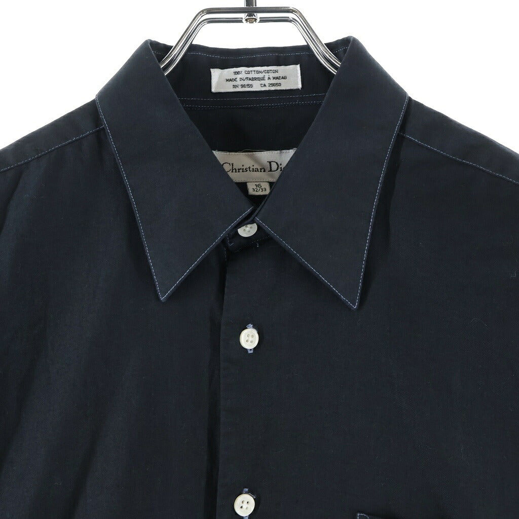 Christian Dior(クリスチャンディオール) 90S Plain Dress Shirt プレーンドレスシャツ 長袖シャツ ブラック