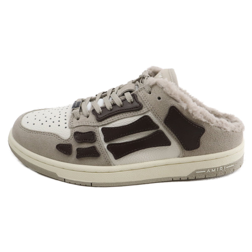 AMIRI(アミリ) SKEL TOP MULE スカル トップ ミュール ボア ローカットスニーカー スリッポン ホワイト/ブラウン US9/26cm PS24WFS005-210