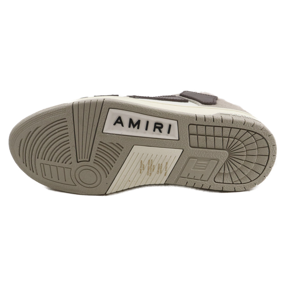AMIRI(アミリ) SKEL TOP MULE スカル トップ ミュール ボア ローカットスニーカー スリッポン ホワイト/ブラウン US9/26cm PS24WFS005-210