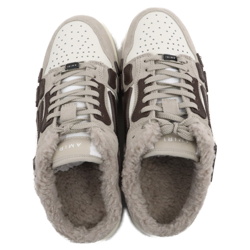 AMIRI(アミリ) SKEL TOP MULE スカル トップ ミュール ボア ローカットスニーカー スリッポン ホワイト/ブラウン US9/26cm PS24WFS005-210