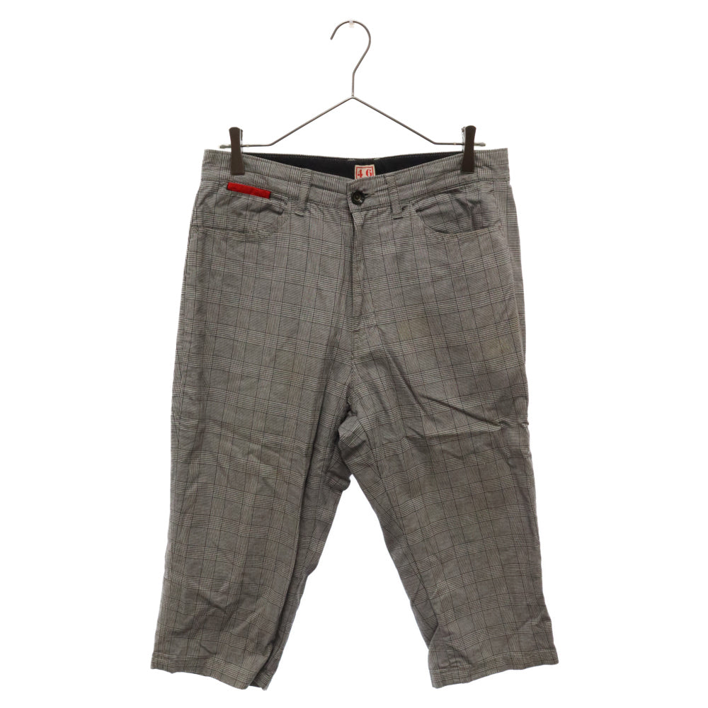 NEXUS7(ネクサスセブン) 09AW 千鳥格子 コットン クロップド トラウザーパンツ スラックス 7分丈 グレー